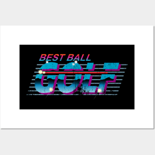 best ball golf retro Posters and Art